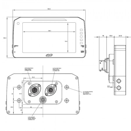 AIM Dash Logger - MXP Color TFT Dash Logger For Motorsports