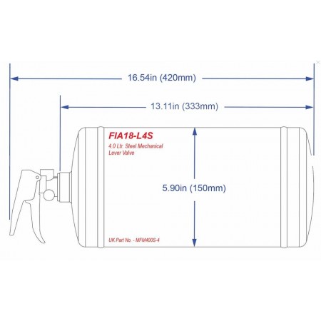 SPA 4L Mechanical Trigger Steel Bottle FS4L-ATF-AFFF-AR FireSense System