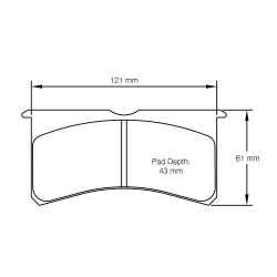 Pagid Racing Brake Pads StopTech C43 - RST3