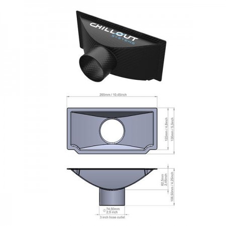 Chill Out Air Duct Plenum 3 inch Straight