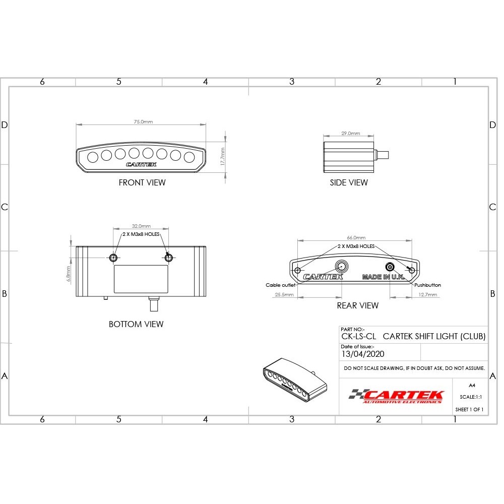 Cartek Shift Light OBD2 Version