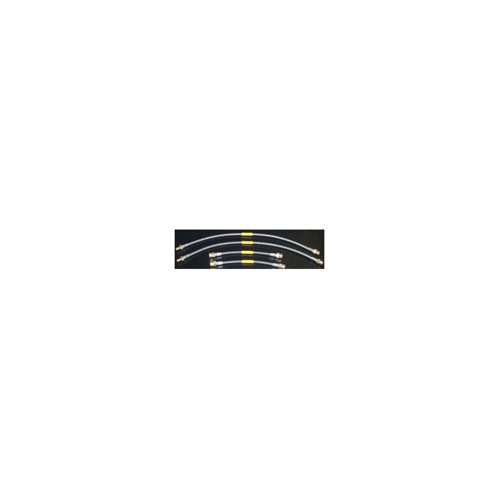 Precise Lines Stainless Steel Brake Hose Kit Vinyl Coated - 944 -'89, 944T -'87, 968 w/o sport