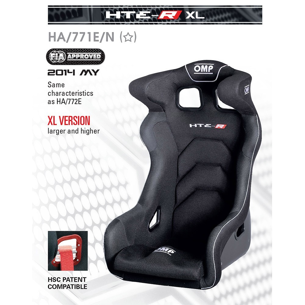 OMP HTE-R XL - Head Restraint - FIA Fiberglass Seat