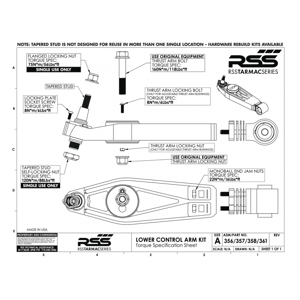 RSS 2pc Front Lower Control Arm Kit