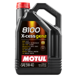 Motul Engine Oil - 5W40 8100 Series X-Cess Gen 2 100% Synthetic (1L - 5L)