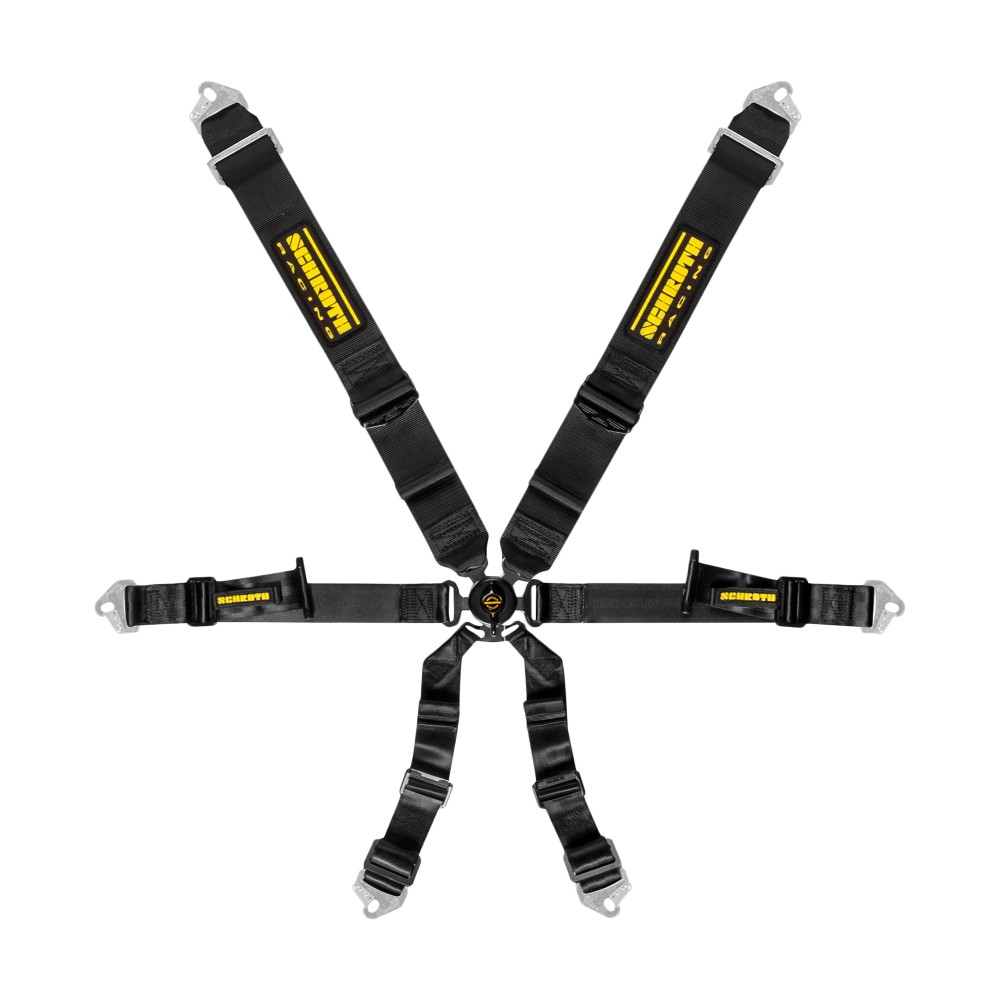 Schroth Harness - Profi 6-Point Belts - 2in Lap Pullup Snap, Adj. Sub Snap - FIA 8853-2016