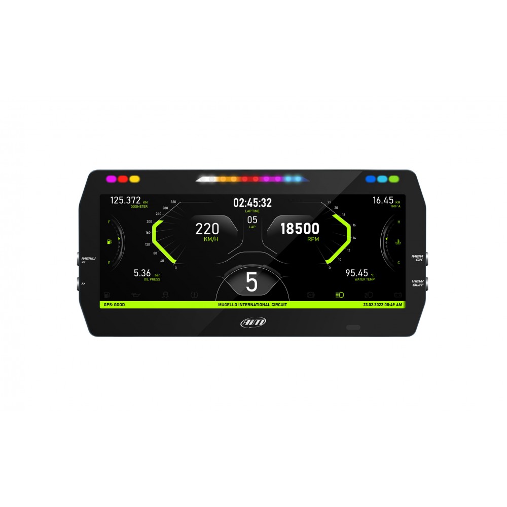 AiM MXT 1.3 10" Color TFT Strada w/ street icons