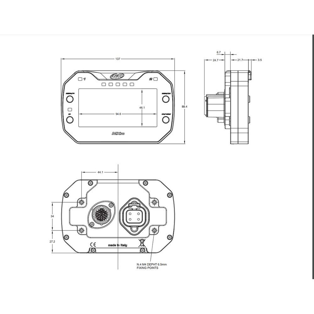 AiM MXM Compact Dash Logger