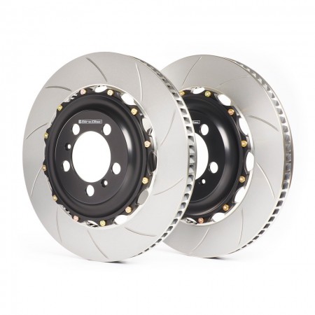 GiroDisc Rear Brake Rotor Kit Slotted A2-185 - Subaru