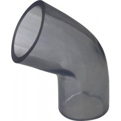 ATL Rubber Filler Elbow, Clear 2-1/4inch x 45 Degree
