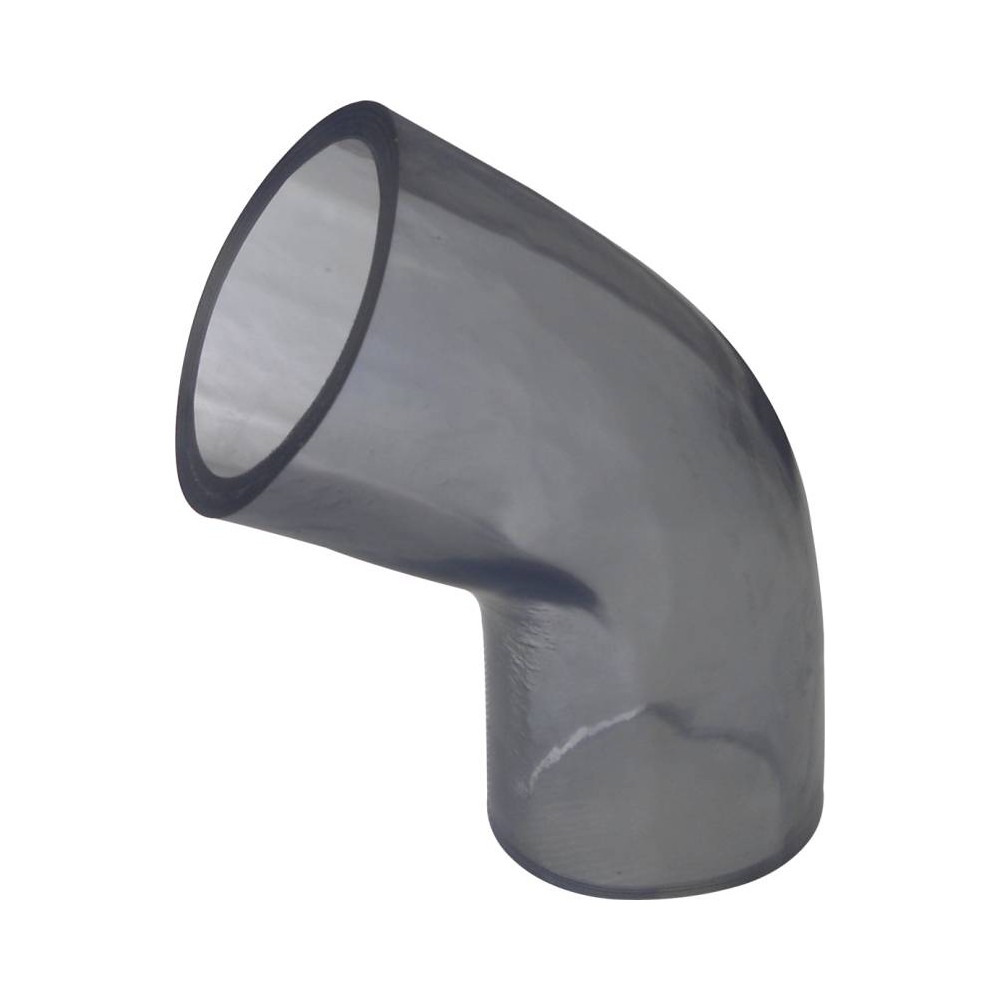 ATL Rubber Filler Elbow, Clear 2-1/4inch x 45 Degree