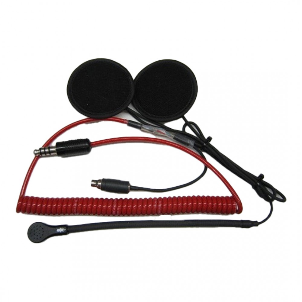 Racing Electronics IMSA Style Platinum Compact Flex Boom w/Speakers and Ear Bud Jack