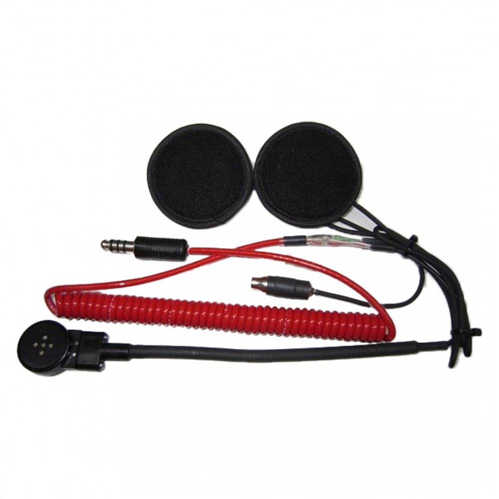 Racing Electronics IMSA Style Platinum Std Flex Boom Helmet Kit w/Speakers and Earbud Jack